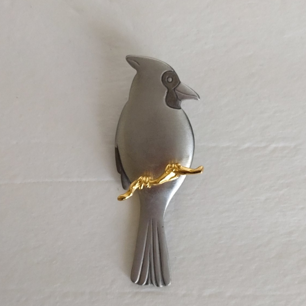 Ladies Pendant by Shields Pewter Cardinal & Gold